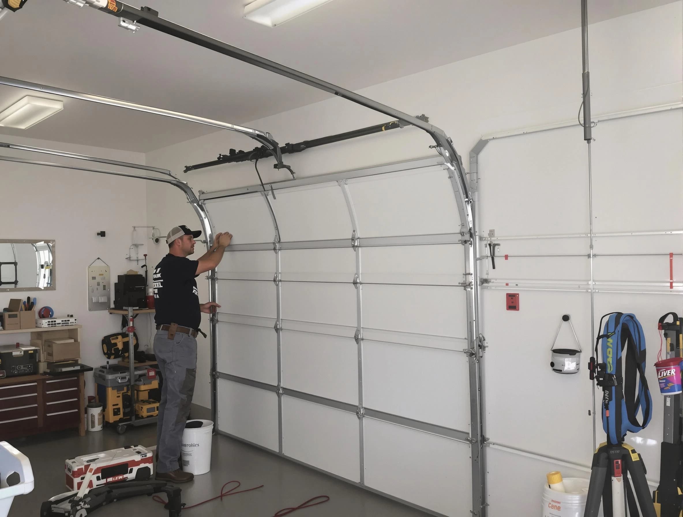 Ohio Garage Door Repair team installing new garage door in Ohio