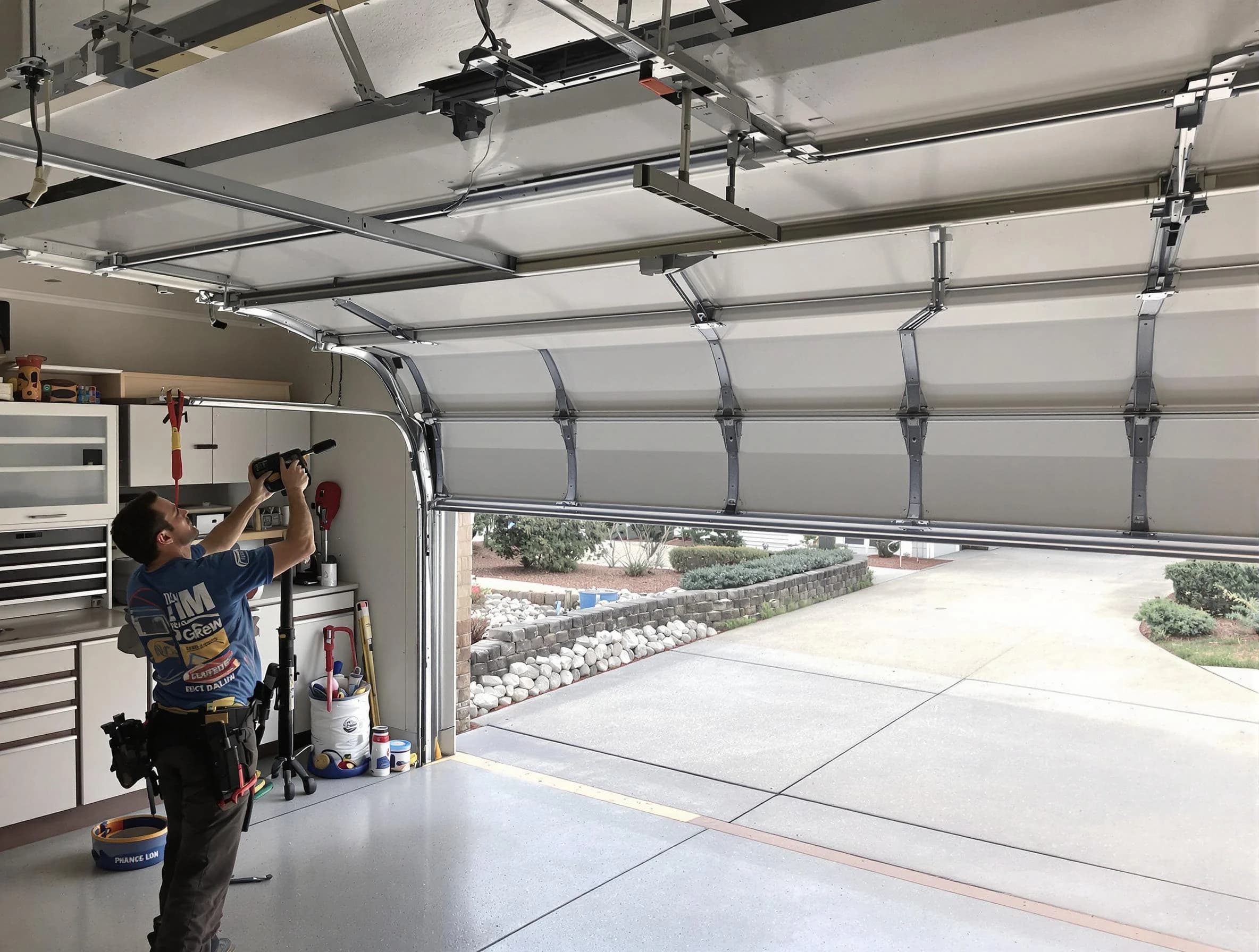 Garage door track repair service by Ohio Garage Door Repair in Ohio