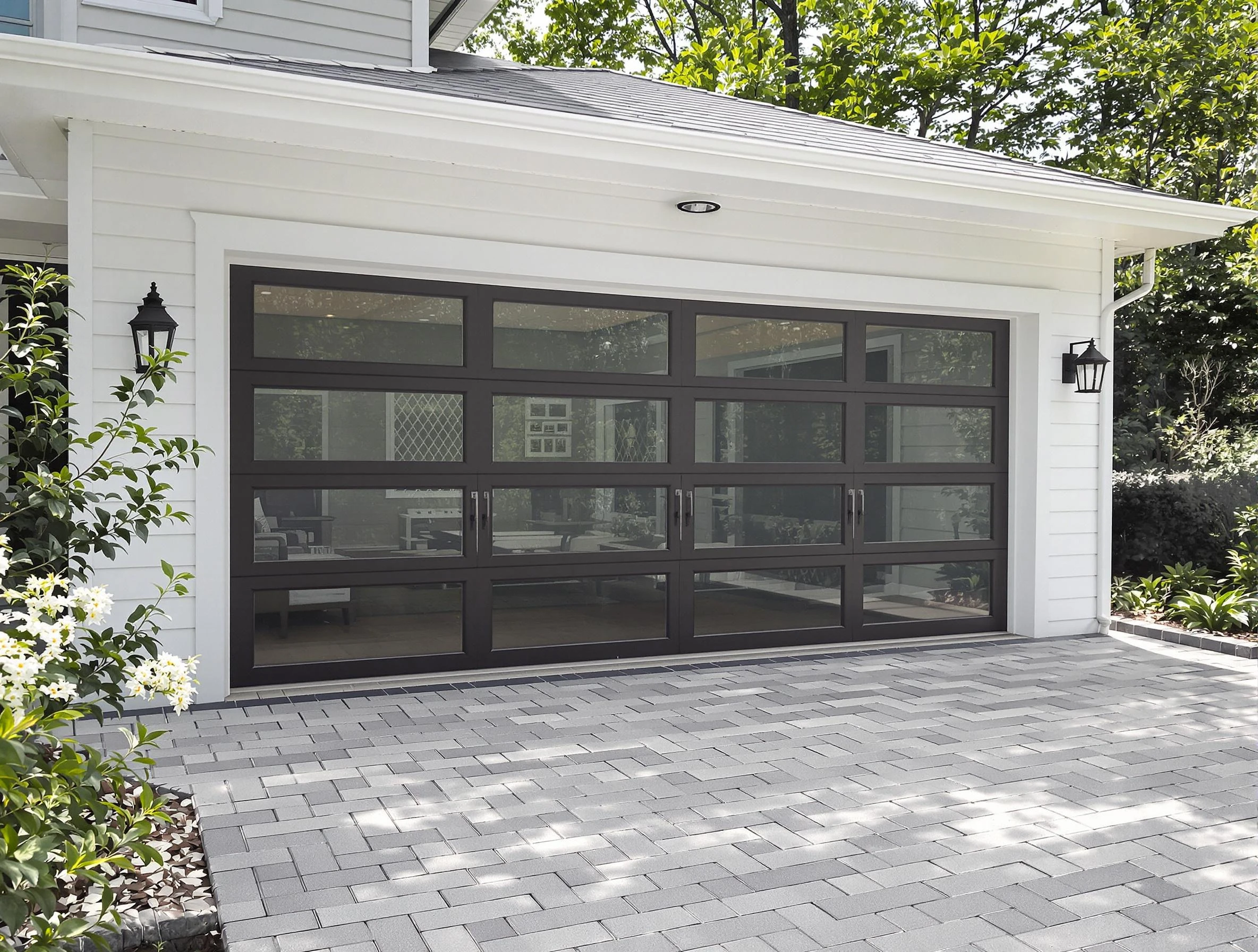 Ohio Garage Door Repair design specialist presenting custom garage door options to Ohio homeowner
