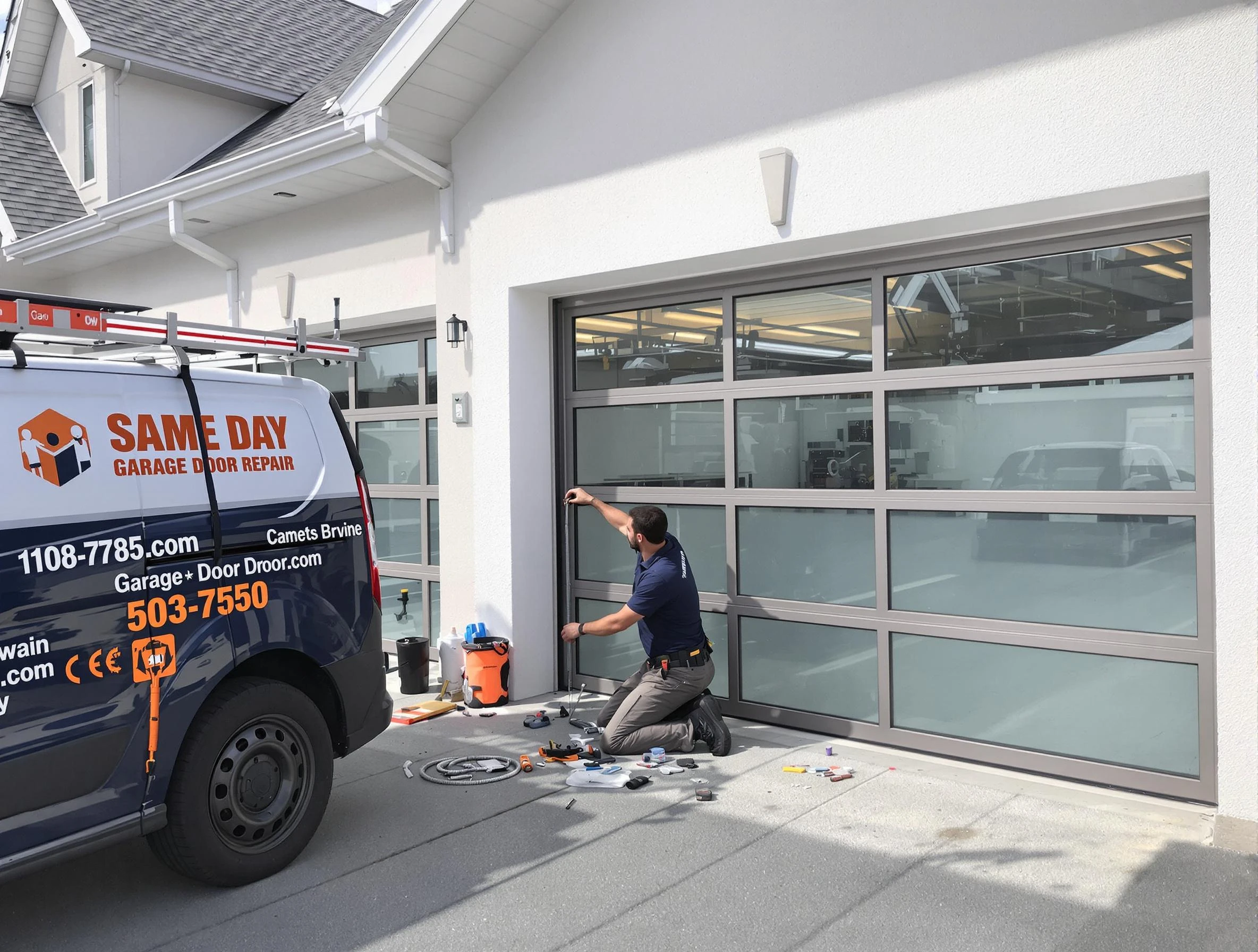 Same-day garage door repair service by Ohio Garage Door Repair in Ohio