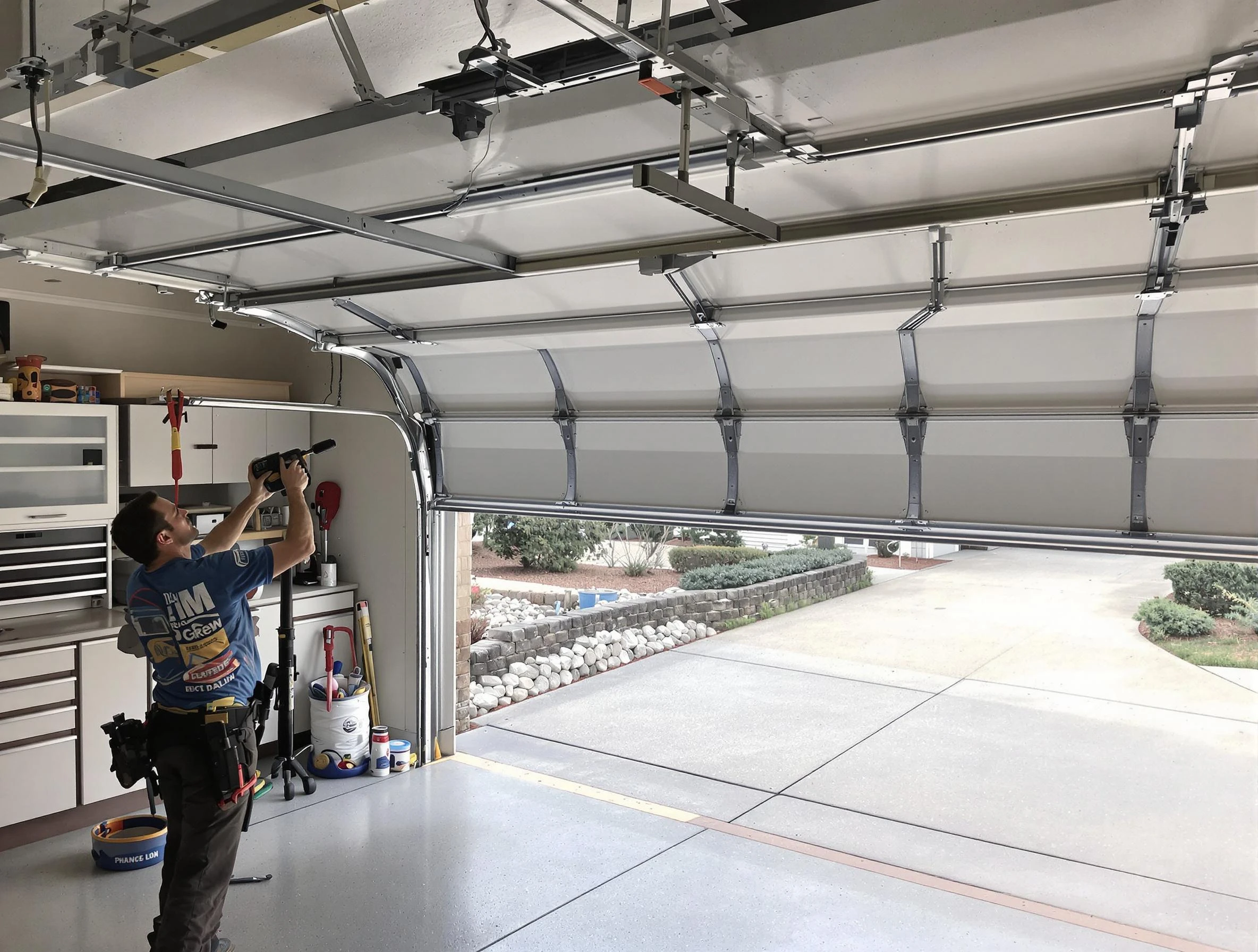 Garage door track repair service by Ohio Garage Door Repair in Ohio